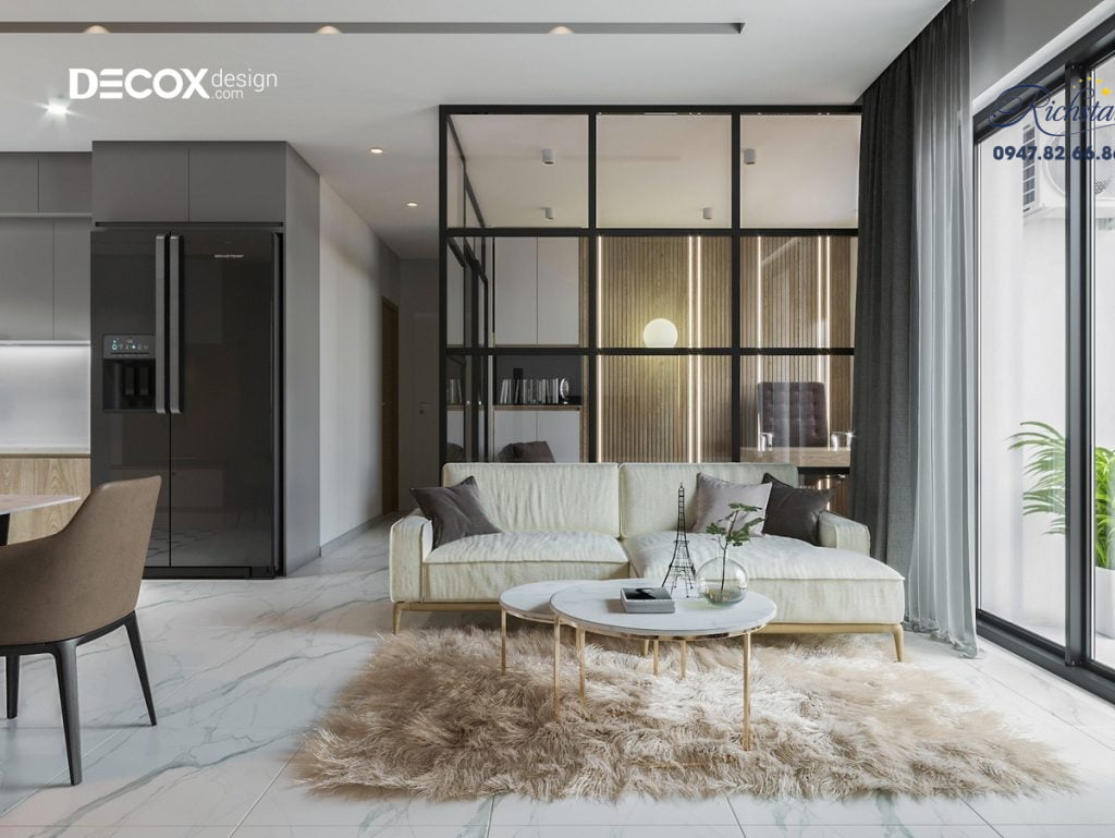 Thiết kế nội thất căn hộ Richstar 85m2 42 thiet ke noi that richstar 85m2 de190024tc phong khach 01 decox design - Richstar Tân Phú