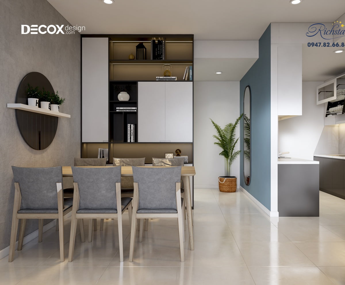 Thiết kế nội thất căn hộ Richstar 90m2 de190009