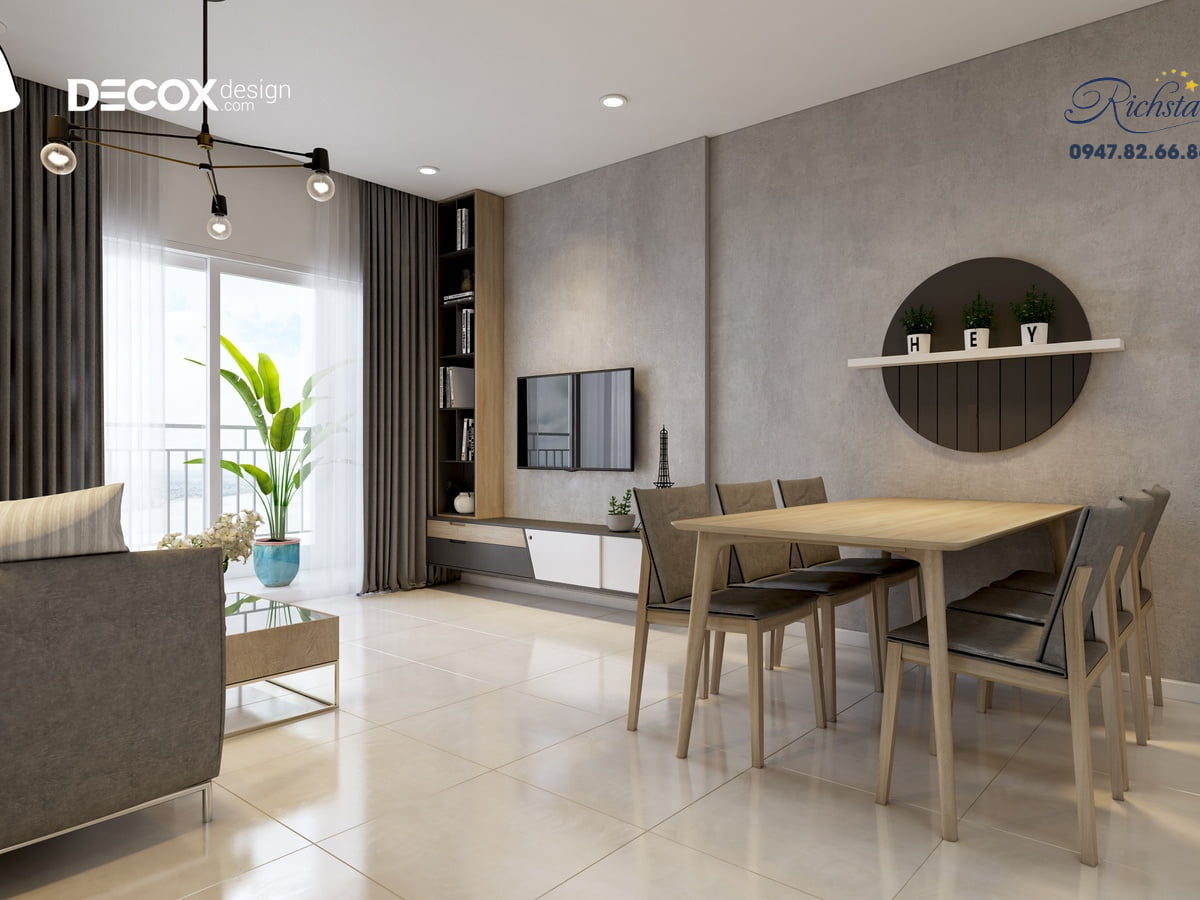 Thiết kế nội thất căn hộ Richstar 90m2 de190009