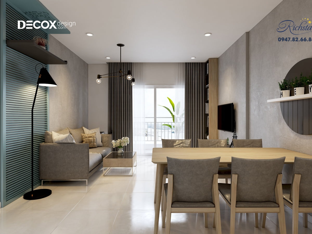 Thiết kế nội thất căn hộ Richstar 90m2 de190009