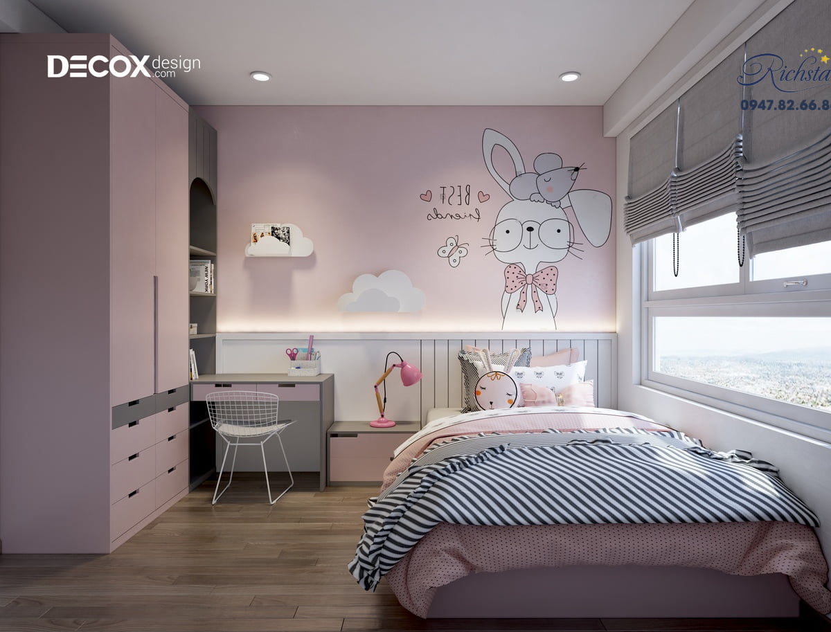 Thiết kế nội thất căn hộ Richstar 90m2 de190009