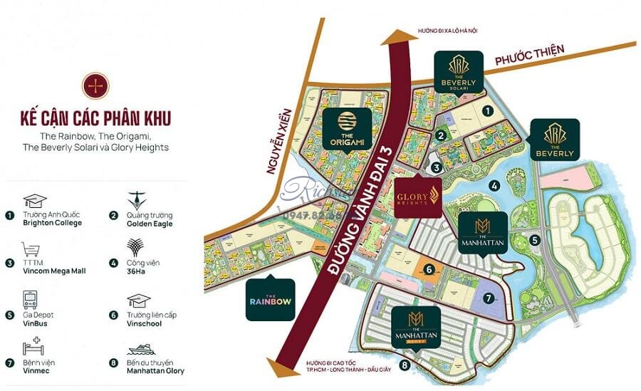 Glory Heights: Biểu tượng mới tại Vinhomes Grand Park 2 Vị trí căn hộ Glory Heights