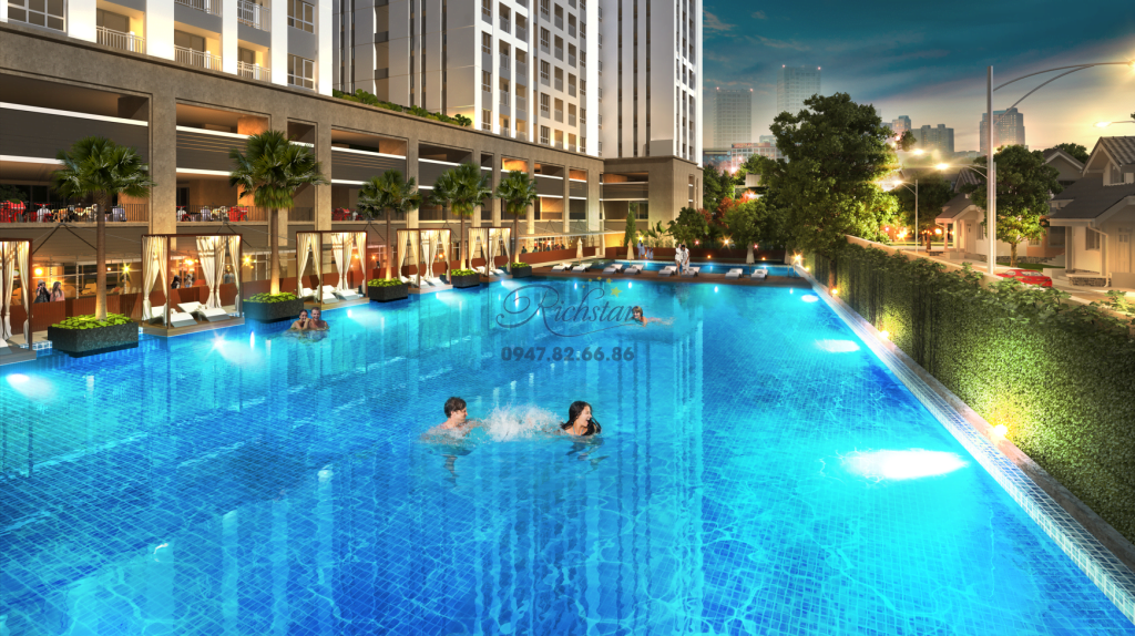 Richstar Tân Phú - Căn Hộ Cao Cấp Tận Hưởng Trọn Vẹn Từng Khoảnh Khắc 2 Hồ bơi cao cấp rộng trên 500m2